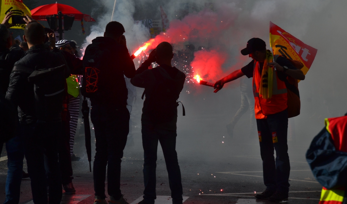 Manifestation à Paris contre la réforme des retraites (sept. 2019). Photo Jeanne Menjoulet/Flickr/CC