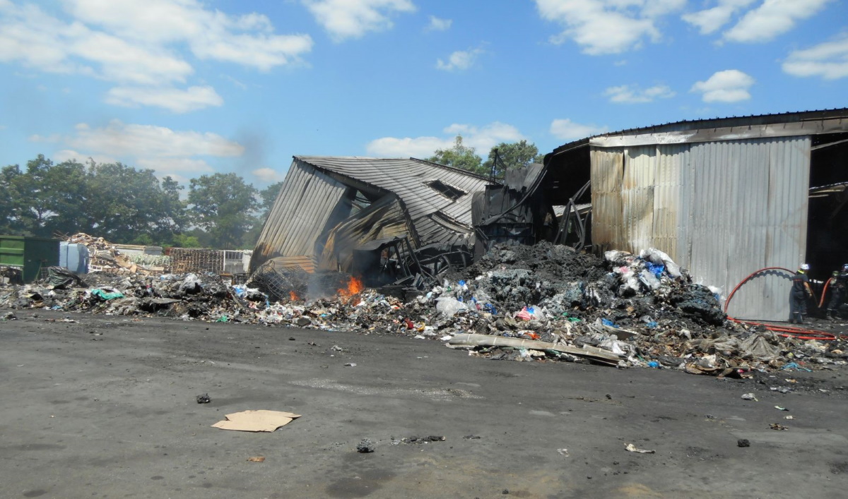 Accidentologie du secteur des déchets-Bâtiment détruit-Aria 51824-Crédit : Dréal Pays de Loire